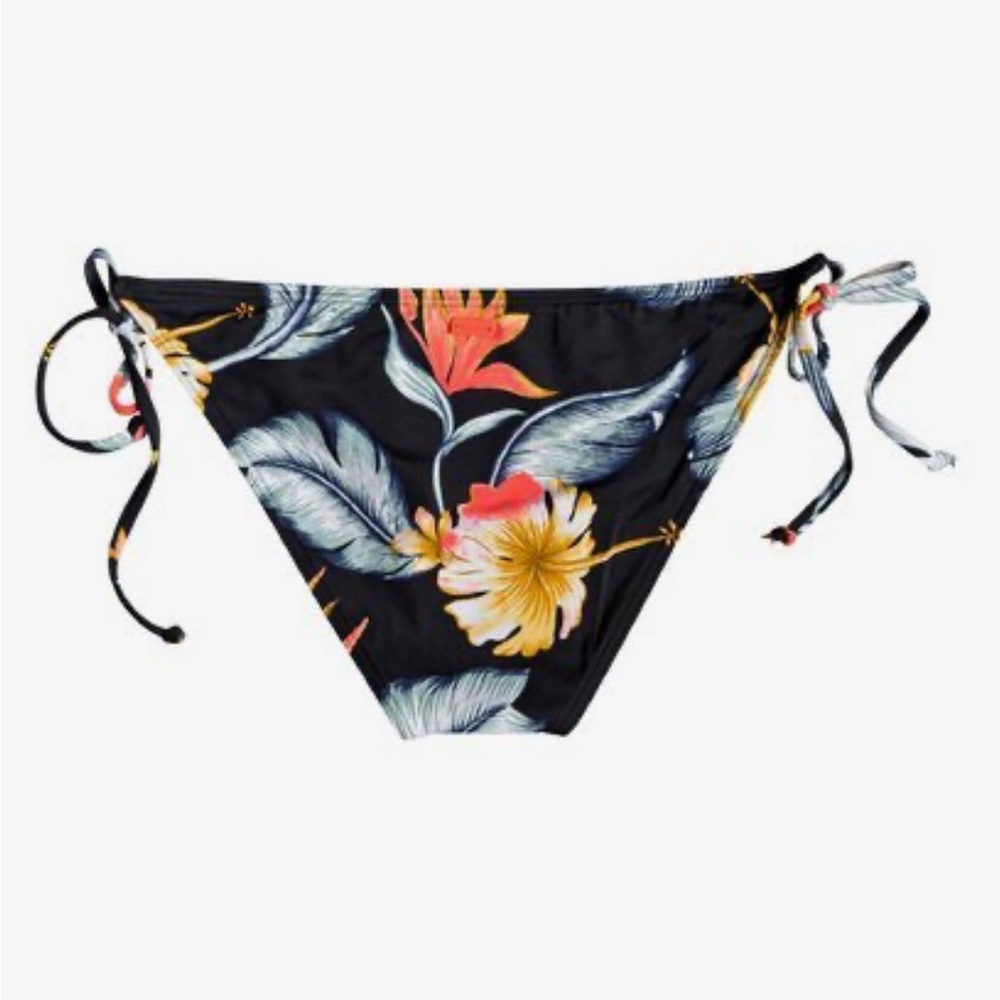 Roxy Black Floral tie Bikini Bottom